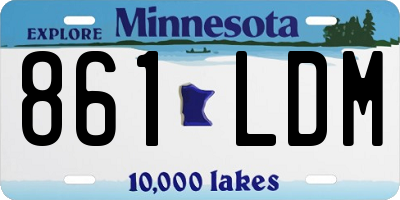 MN license plate 861LDM
