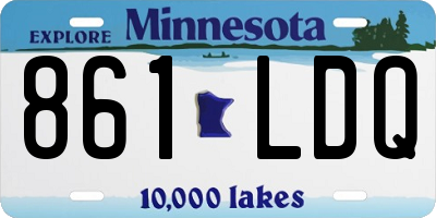 MN license plate 861LDQ