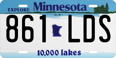 MN license plate 861LDS