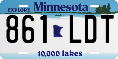 MN license plate 861LDT