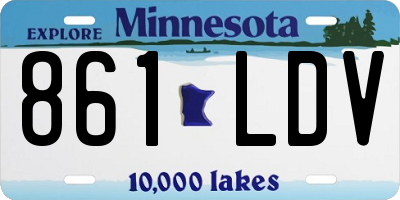 MN license plate 861LDV