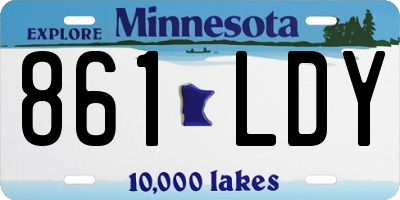 MN license plate 861LDY