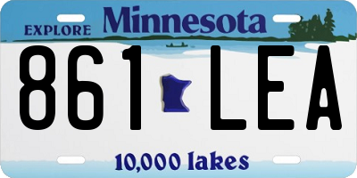 MN license plate 861LEA