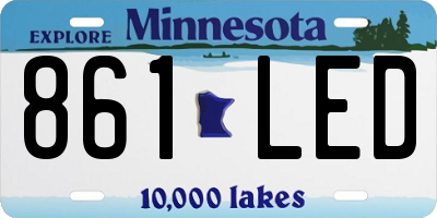 MN license plate 861LED