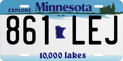 MN license plate 861LEJ