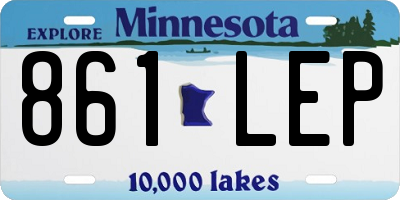 MN license plate 861LEP