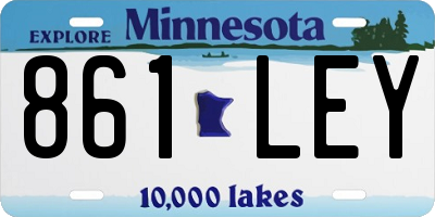 MN license plate 861LEY
