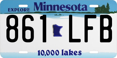 MN license plate 861LFB
