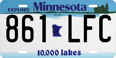 MN license plate 861LFC