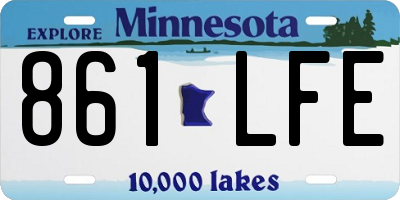 MN license plate 861LFE