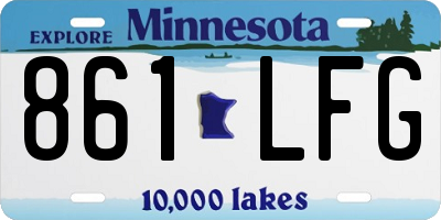 MN license plate 861LFG