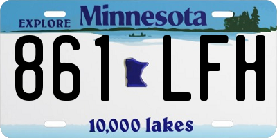 MN license plate 861LFH