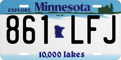 MN license plate 861LFJ