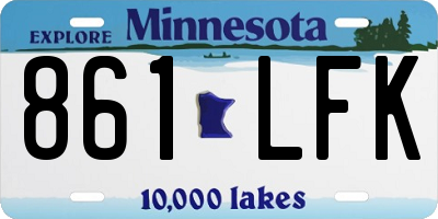 MN license plate 861LFK