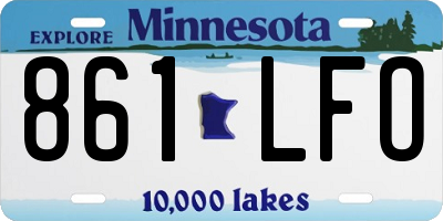 MN license plate 861LFO