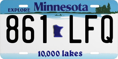 MN license plate 861LFQ