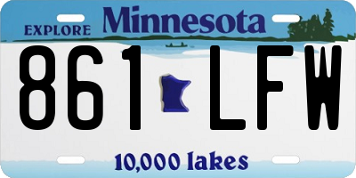 MN license plate 861LFW