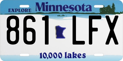 MN license plate 861LFX
