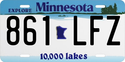 MN license plate 861LFZ