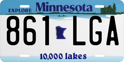 MN license plate 861LGA