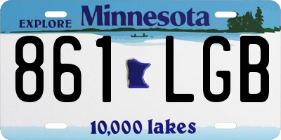 MN license plate 861LGB