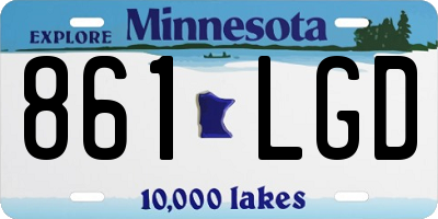 MN license plate 861LGD