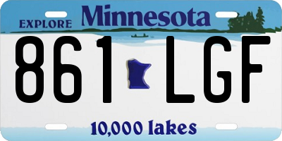 MN license plate 861LGF