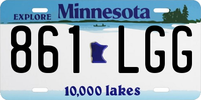 MN license plate 861LGG