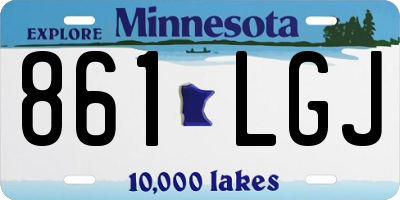 MN license plate 861LGJ