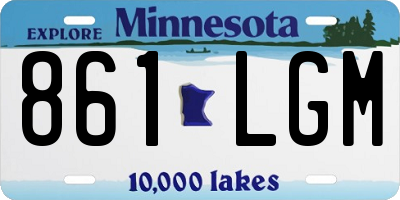 MN license plate 861LGM