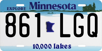 MN license plate 861LGQ