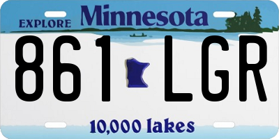 MN license plate 861LGR