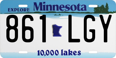 MN license plate 861LGY