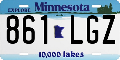 MN license plate 861LGZ