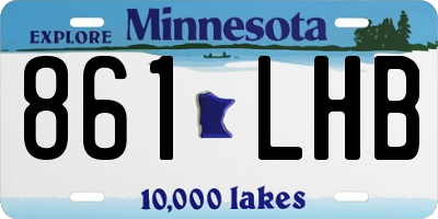 MN license plate 861LHB