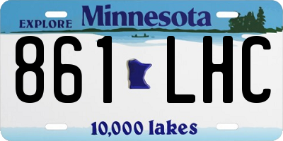 MN license plate 861LHC