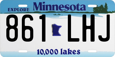 MN license plate 861LHJ