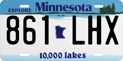 MN license plate 861LHX