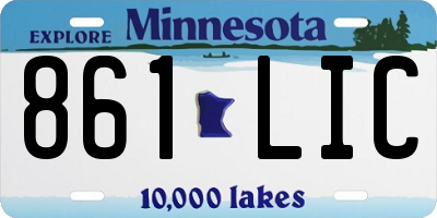 MN license plate 861LIC