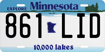MN license plate 861LID