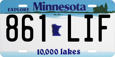 MN license plate 861LIF