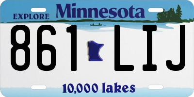 MN license plate 861LIJ