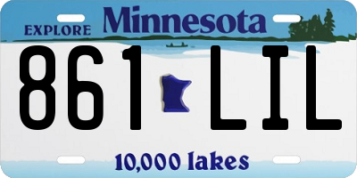 MN license plate 861LIL