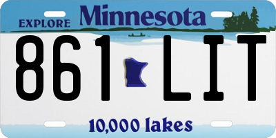 MN license plate 861LIT