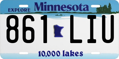 MN license plate 861LIU