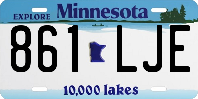 MN license plate 861LJE