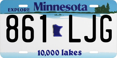 MN license plate 861LJG
