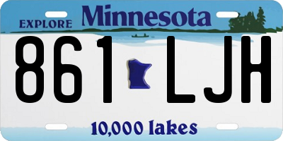 MN license plate 861LJH