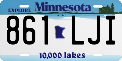 MN license plate 861LJI