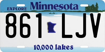 MN license plate 861LJV